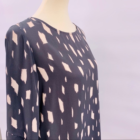 Lauren Helena Printed Double Bell Sleeve Top Sz S - Picture 7 of 8